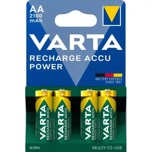 [VAR-ACC-AA/HR6R2] BLISTER DE 4 ACCUS RECHARGEABLES 2100 mAh AA/HR6 R2U VARTA