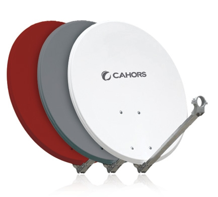 [VISKIT65ALUROUGE] PARABOLE Ø 65 CM ALU ROUGE + LNB UNI CAHORS