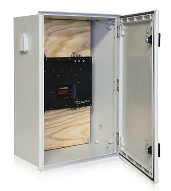 [VISMN642-2P] ARMOIRE PREEQUIPEE PANNEAU BOIS H600 x L400 x P230 FERMETURE 2 POINTS CAHORS