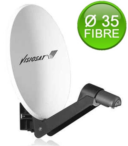 [VISSMC40UNI] PARABOLE Ø 40 CM FIBRE BLANCHE + LNB  CAHORS