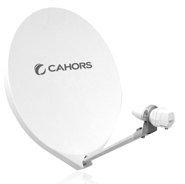 [VISSMC65UNI] PARABOLE Ø 65 CM FIBRE BLANCHE MONTURE GALVA  + LNB CAHORS