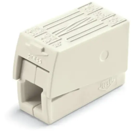 [WAG224-112] BORNE POUR LUMINAIRE 2.5 mm² /2 RIGIDES -1 SOUPLE /T105°C/BLANC WAGO