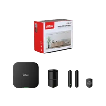 [DART-ARC3800H-03-CAM-FW2(868)-B] KIT ALARME HUB 2 IP/WIFI/4G +CONTACT OUV + PIRCAM +TELECOMMANDE NOIR DAHUA 