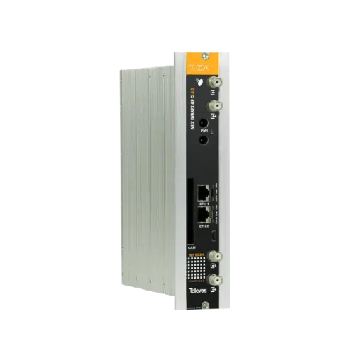 [TEL565401] Transmodulateur Twin avec Remultiplexage DVBS/S2/S2X - DVBT (COFDM) ou DVBC (QAM), avec CI TELEVES 