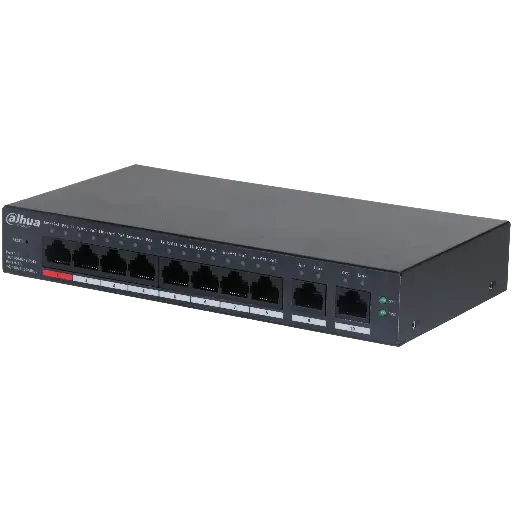 [DCS4010-8ET-110] SWITCH 8 PORTS POE 10/100Mbps + 2 Port GIGABIT-CLOUD MANAGEABLE DAHUA