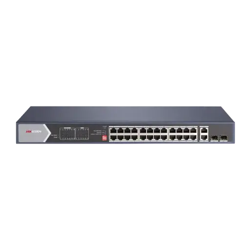 [DDS-3E0528HP-E] SWITCH 24 PORTS POE 225W +2 BASE 1000 ET 2 SFP HIKVISION